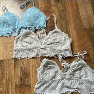 Lot of Aerie Bralettes Size Large
